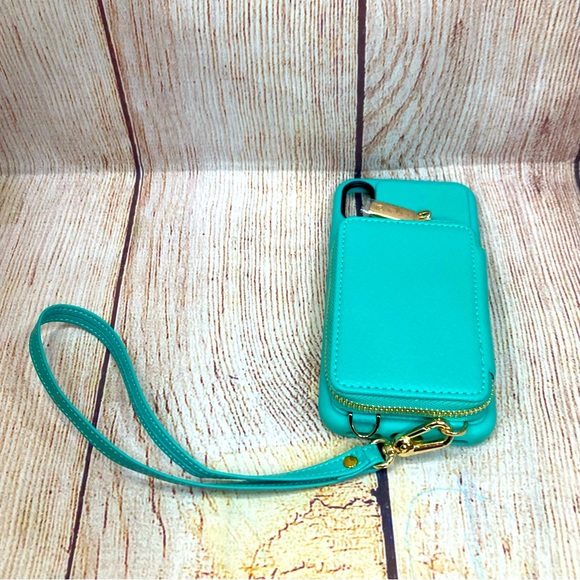 Apple IPhone Xs & X ZVE Mint Green Wallet Case - Picture 2 of 10